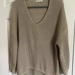Banana Republic Taupe V-Neck Sweater